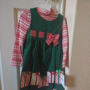 Christmas Dress Outfit Corduroy Jumper Dress for Toddler and Little Girls Size 4